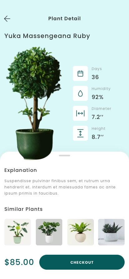 Plant Scanner & Shopping Mobile App UI Kit - Screenshot 5