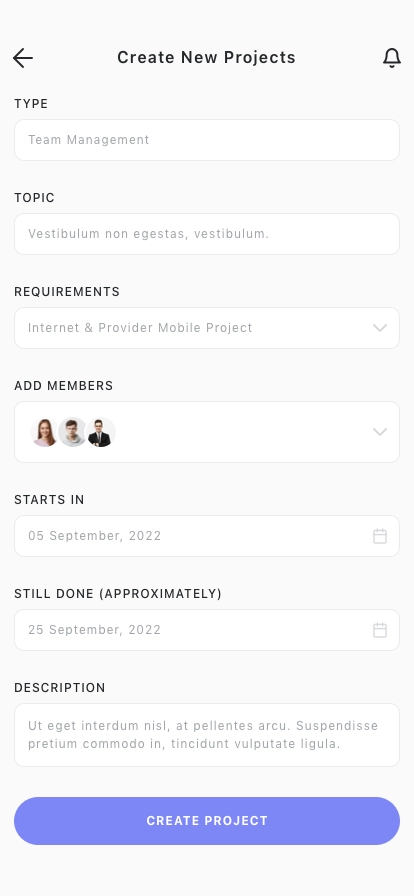 Team Management Mobile App UI Kit - Screenshot 5