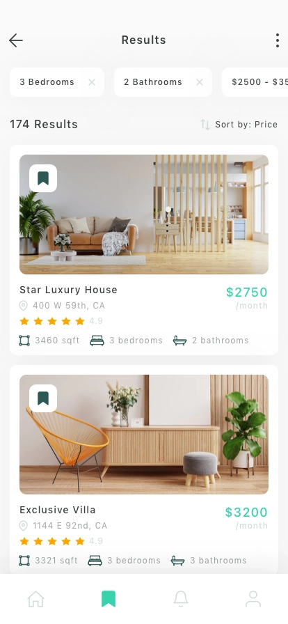 Rental Property Mobile App UI Kit - Screenshot 3