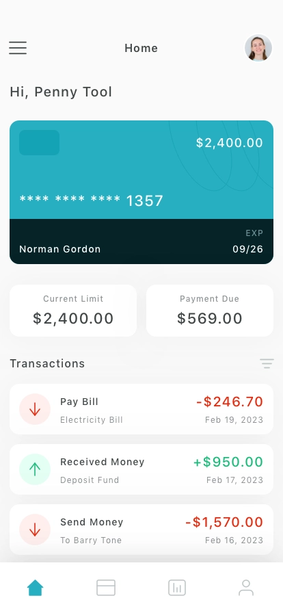 Credit Card Mobile App UI Kit - Screenshot 1