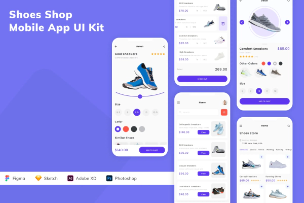 Shoes Shop Mobile App UI Kit