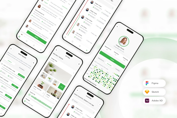 Git Version Control System & Repo Mobile App UI Kit