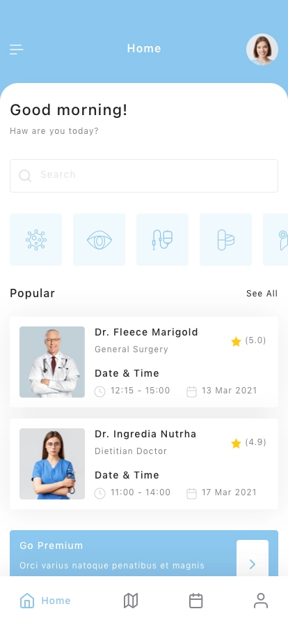 Doctor Finder Mobile App UI Kit - Screenshot 1