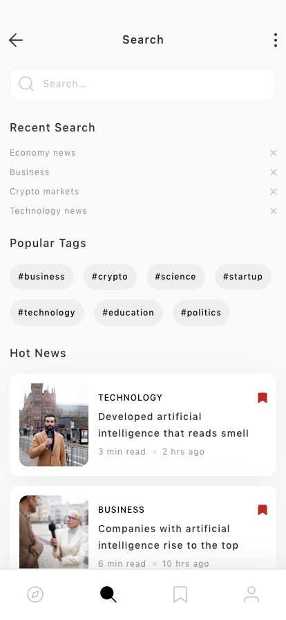 News & Blog Mobile App UI Kit - Screenshot 5