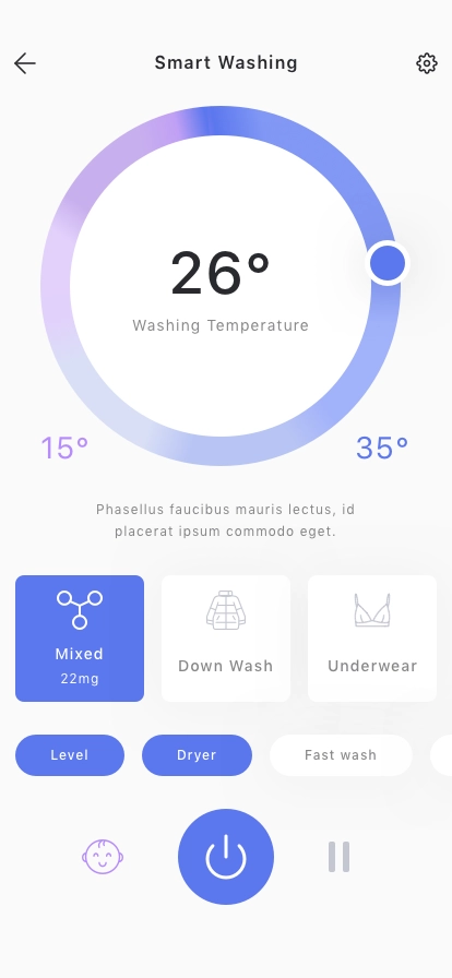 Smart Washing Machine App UI Kit - Screenshot 3