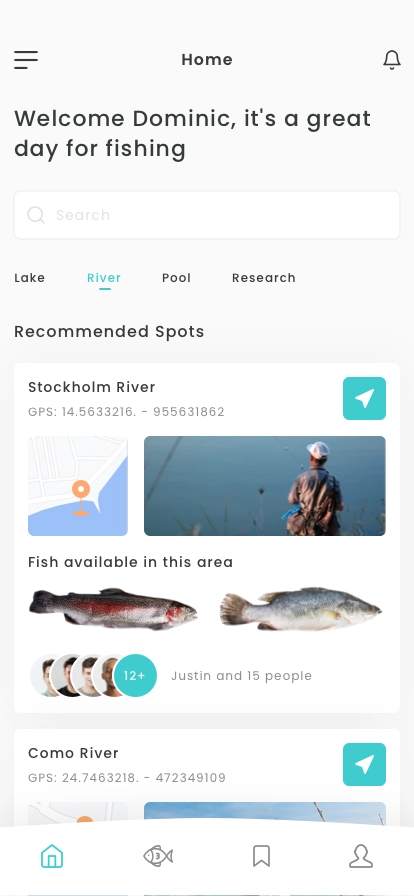Fishing Platform Mobile App UI Kit - Screenshot 1