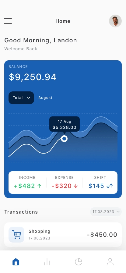 Banking Dashboard Mobile App UI Kit - Screenshot 1