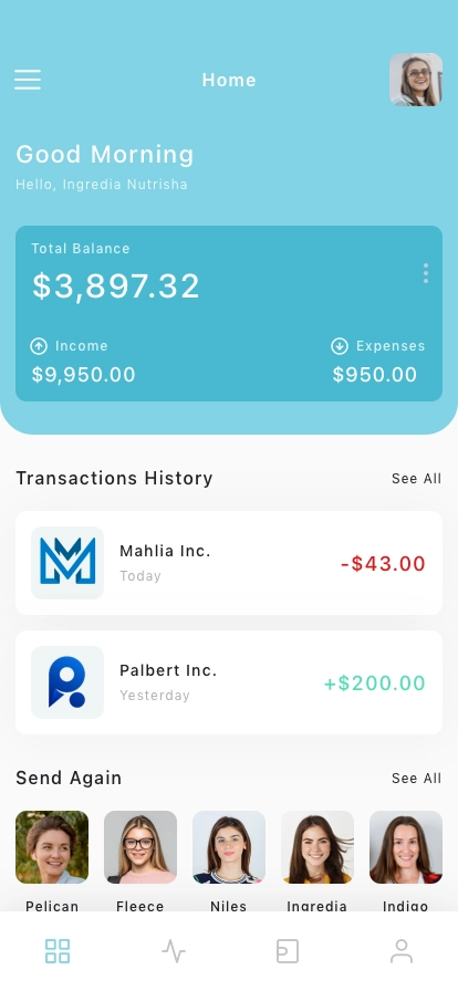 Expense & Income Manager Mobile App UI Kit - Screenshot 1