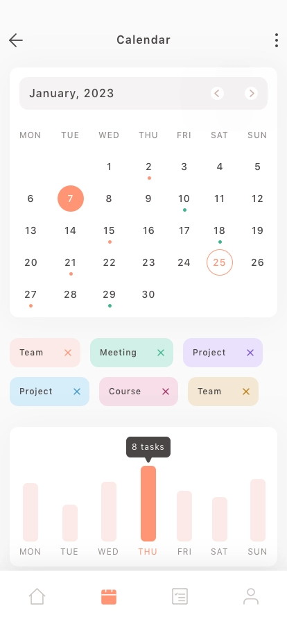Event Calendar Mobile App UI Kit - Screenshot 1