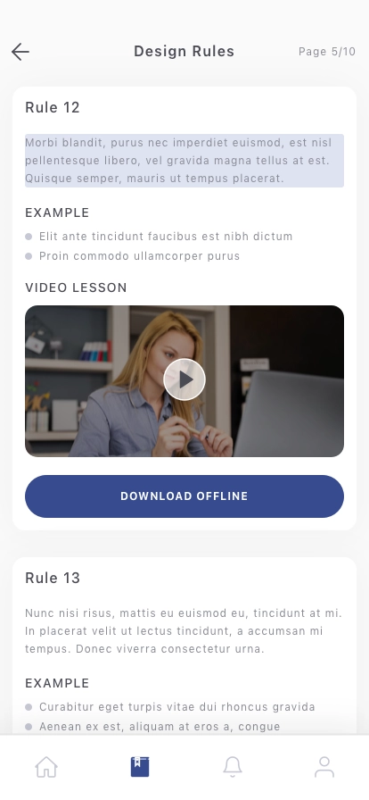 Online Course Mobile App UI Kit - Screenshot 5