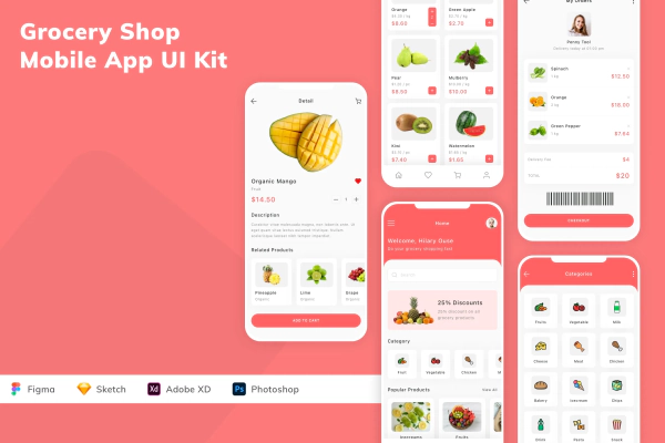 Grocery Shop Mobile App UI Kit