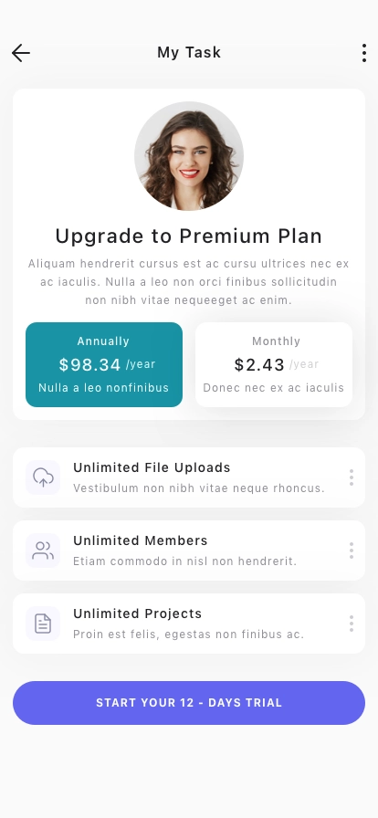 Project Management Mobile App UI Kit - Screenshot 5