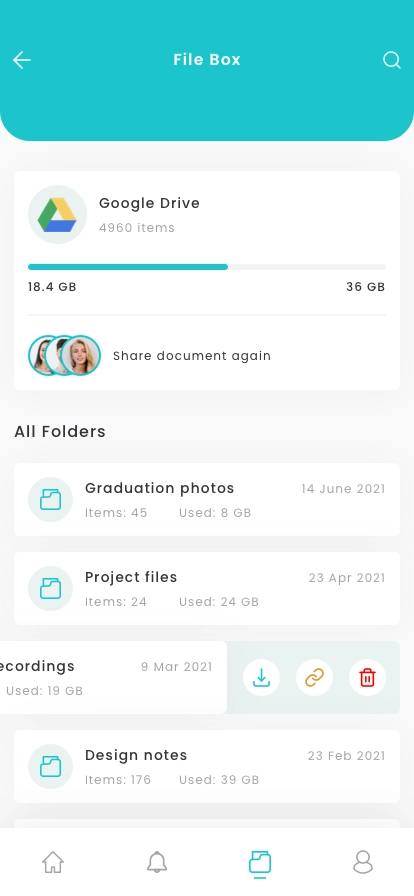 Cloud Storage Mobile App UI Kit - Screenshot 3