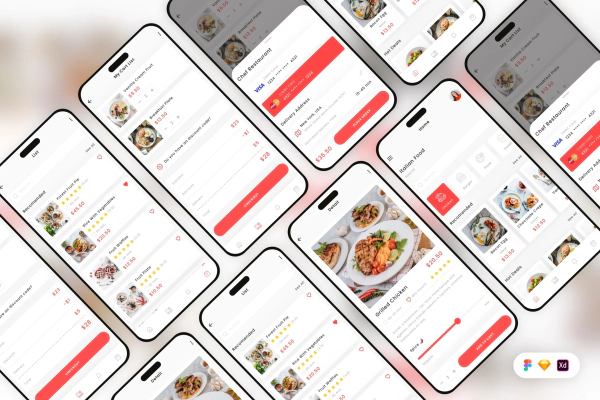 Food Ordering Mobile App UI Kit