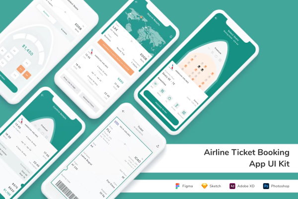 Airline Ticket Booking App UI Kit
