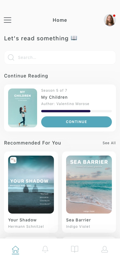 eBook & Reading Mobile App UI Kit - Screenshot 1