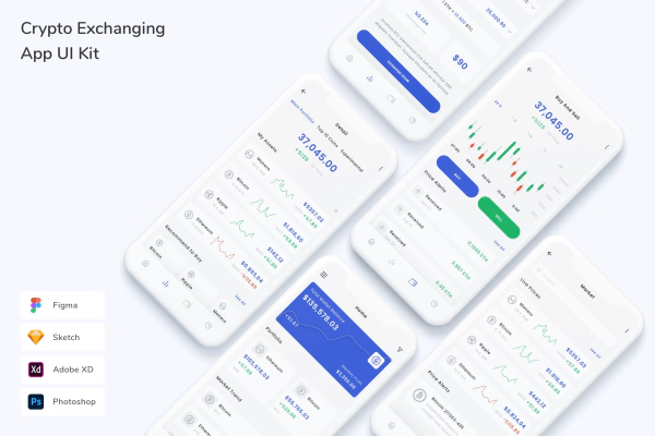 Crypto Exchanging App UI Kit