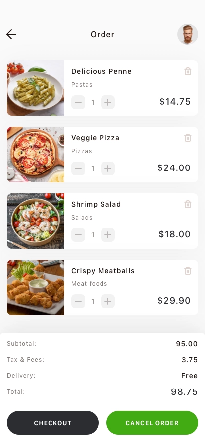 Food Delivery Mobile App UI Kit - Screenshot 5