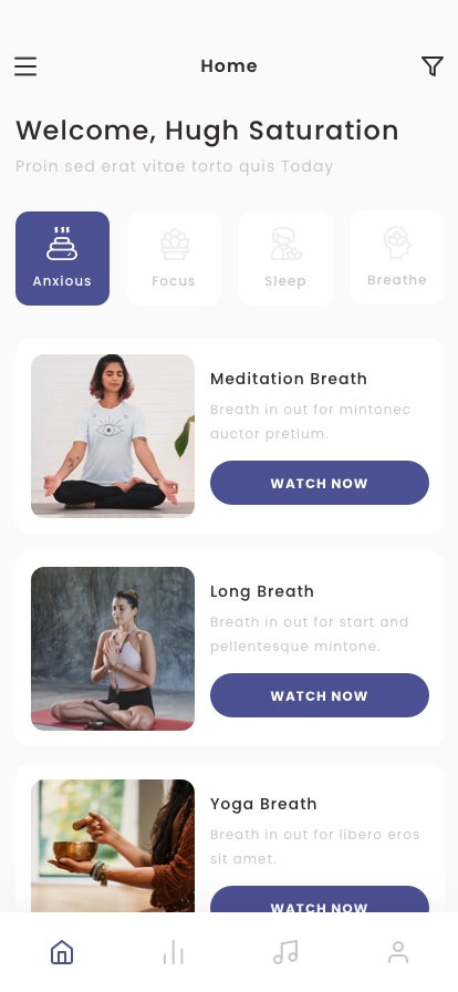 Yoga & Meditation Mobile App UI Kit - Screenshot 1