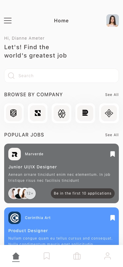 Freelance Connect Mobile App UI Kit - Screenshot 1