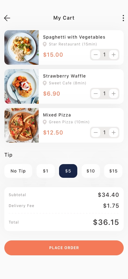Food Delivery Mobile App UI Kit - Screenshot 4