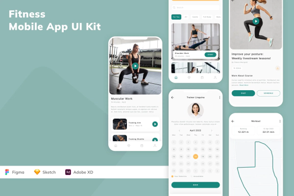 Fitness Mobile App UI Kit