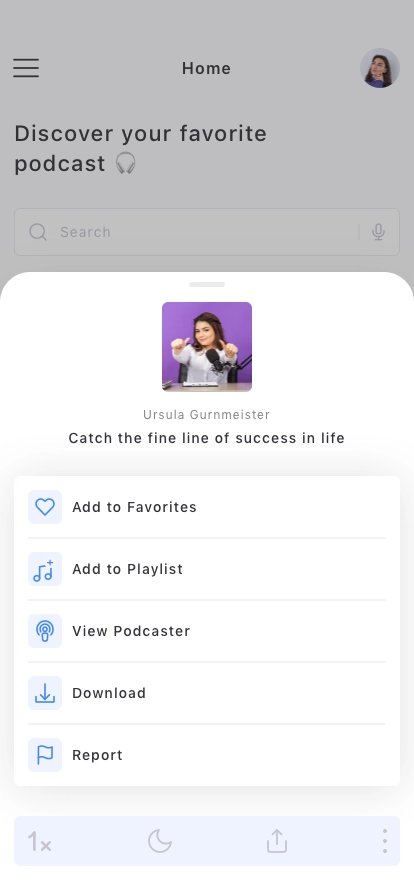 Podcast Mobile App UI Kit - Screenshot 2