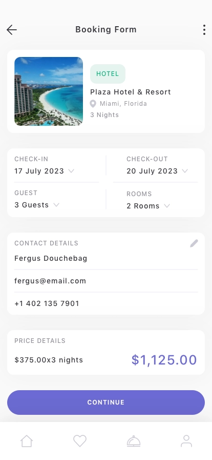 Hotel Booking Mobile App UI Kit - Screenshot 5