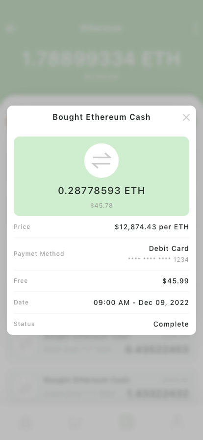 Cryptocurrency Trade Mobile App UI Kit - Screenshot 4