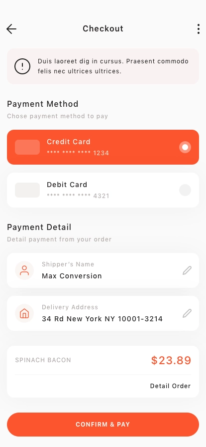 Food Delivery Mobile App UI Kit - Screenshot 4
