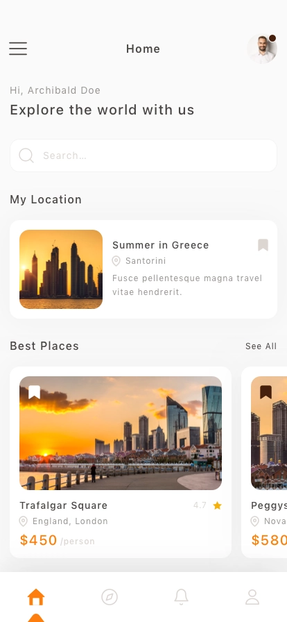 Travel Agency Mobile App UI Kit for Figma, Sketch & XD | UIworkshop