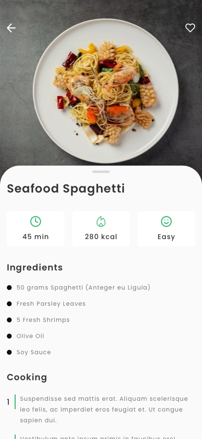 Cooking Recipe Mobile App UI Kit - Screenshot 2