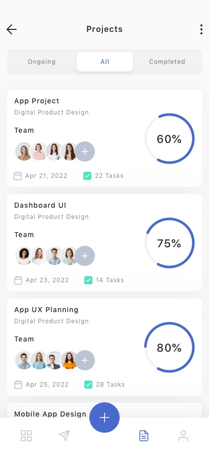 Project Management App UI Kit - Screenshot 2