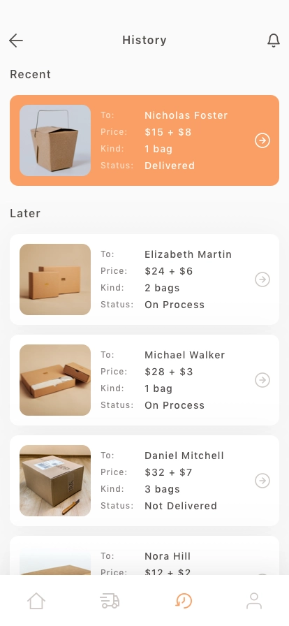 Shipping Mobile App UI Kit - Screenshot 4