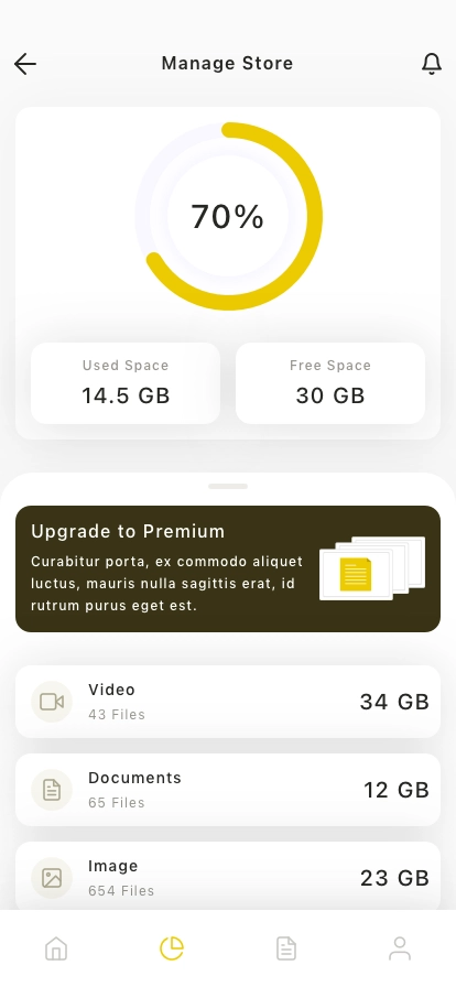Online Storage Mobile App UI Kit - Screenshot 2