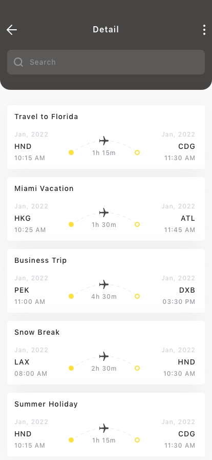 Flight Ticket Booking Mobile App UI Kit - Screenshot 3