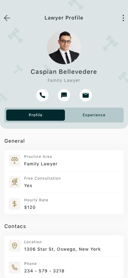 Find Lawyer Mobile App UI Kit - Screenshot 2