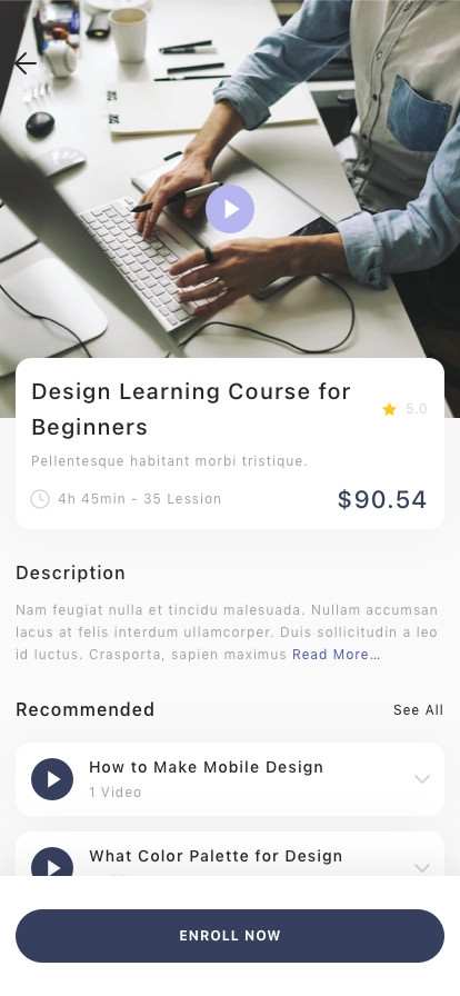 E-learning Mobile App UI Kit - Screenshot 3