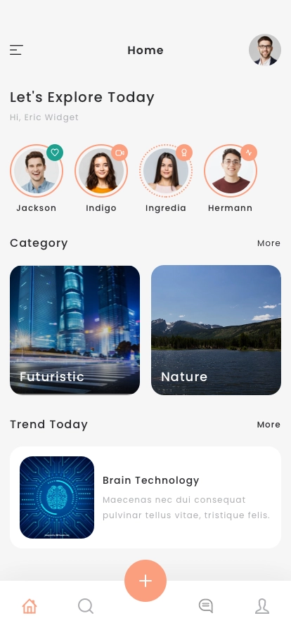 Blog & CMS Mobile App UI Kit - Screenshot 1