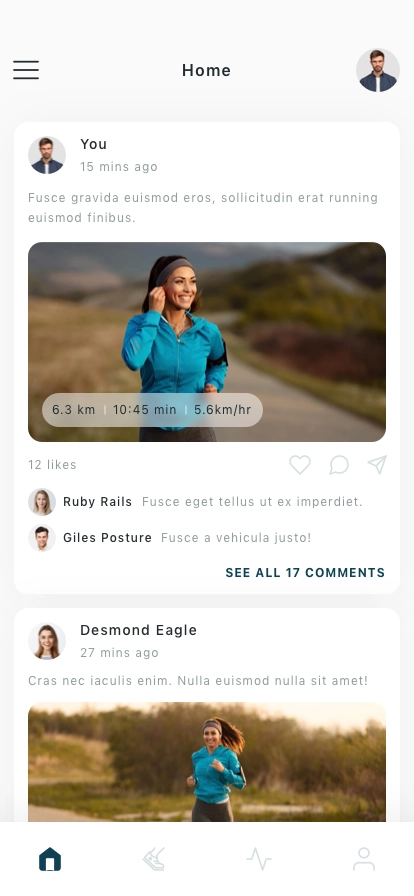 Run Monitor Mobile App UI Kit - Screenshot 1