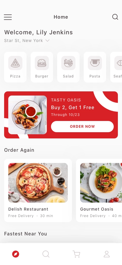 Ordering Mobile App UI Kit - Screenshot 1