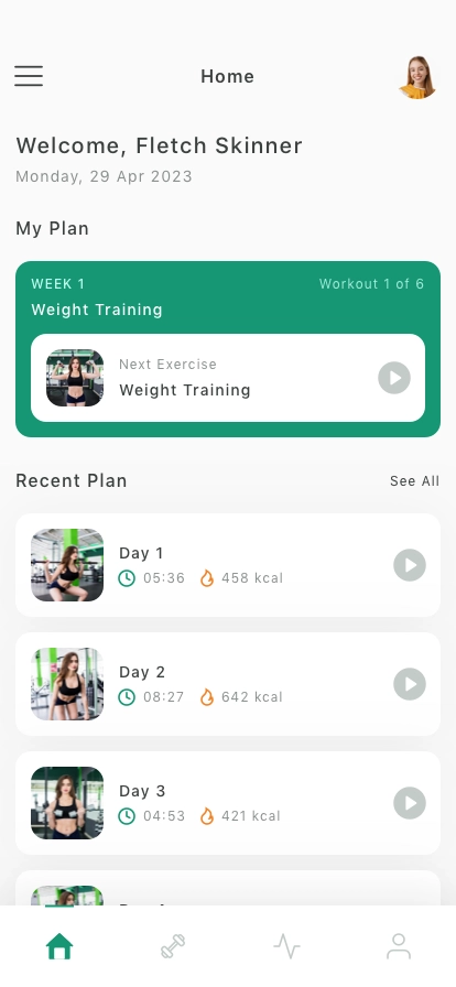 Training Tracker Mobile App UI Kit - Screenshot 1