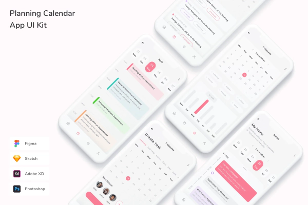 Planning Calendar App UI Kit