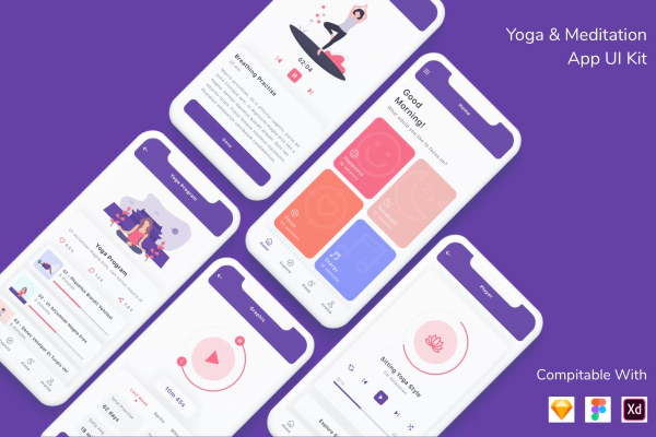 Yoga & Meditation App UI Kit