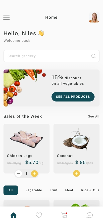 Grocery Delivery Mobile App UI Kit - Screenshot 1