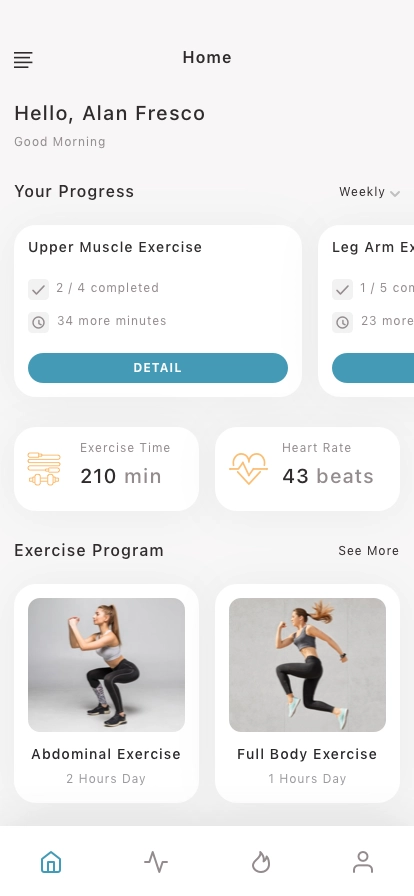 Exercise Mobile App UI Kit - Screenshot 1