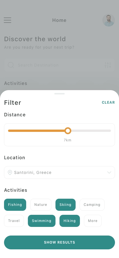 Travel Destination Search Mobile App UI Kit - Screenshot 2