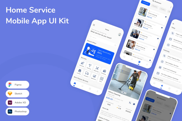 Home Service Mobile App UI Kit