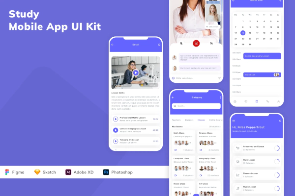 Study Mobile App UI Kit