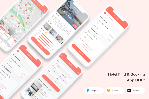 Hotel Find & Booking App UI Kit